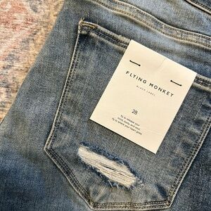 Flying Monkey Light Blue Distressed Skinny Jeans